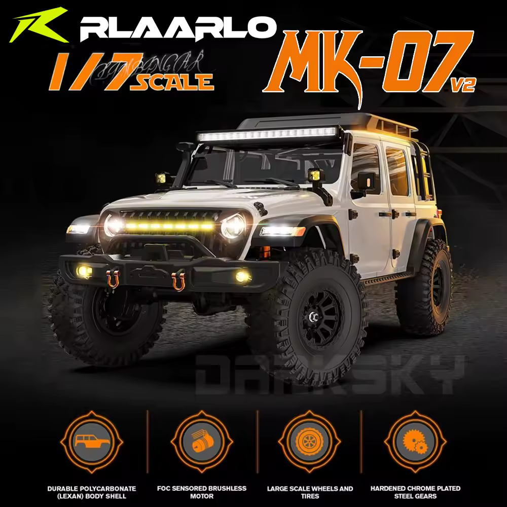 RLAARLO Croboll MK07 V2 1/7 RC Electric Remote Control Model Car Rock Crawler 4WD Brushless RTR Adult Children's Toys