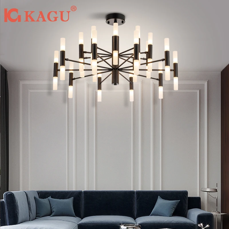 

Подвесная люстра KAGU, 16 голов, черный/золотой, алюминий+железо