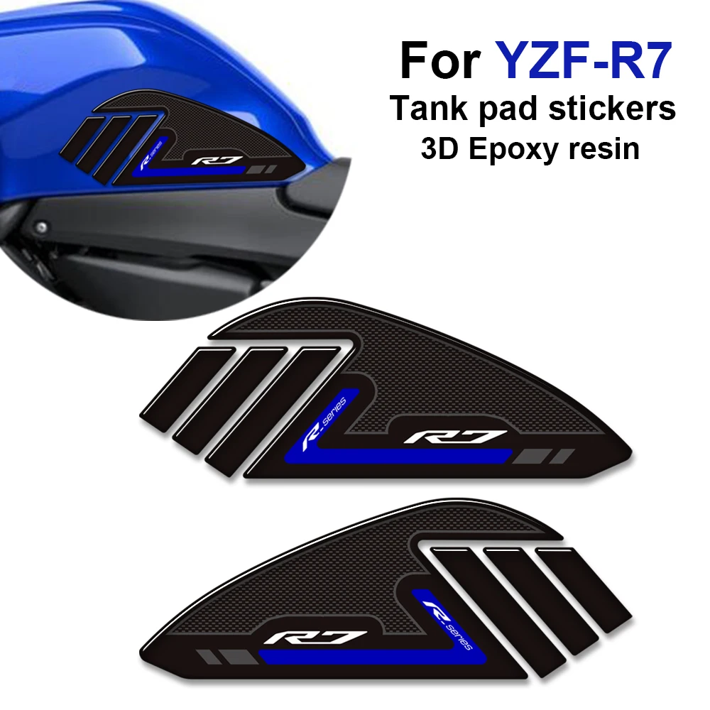 

﻿ 3D накладка на топливный бак мотоцикла, защитные наклейки, комплект наклеек для YAMAHA YZF-R7 YZF R7 YZFR7 HP 2022