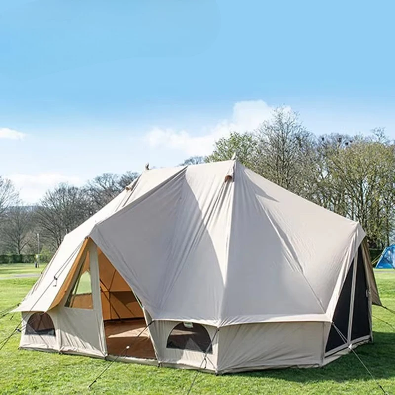 Outdoor Camping Tent Family Luxury Tent Hotel Resort Camping Canvas Cabin Tent