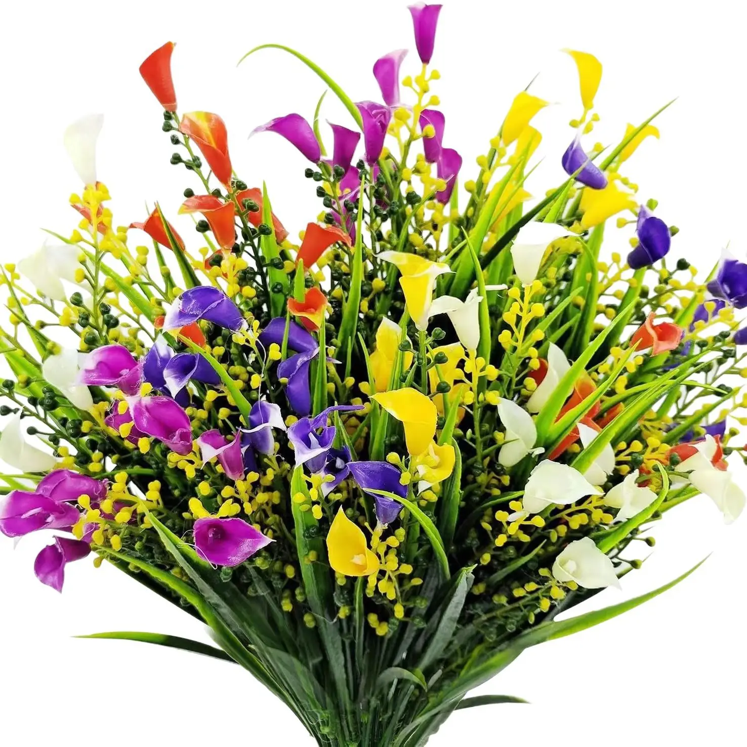 

1Pcs Calla Lily Artificial Flowers Bouquet Fake Flowers for Home Decor Garden Wedding Decoration Outdoor Craft Wreath Accessory