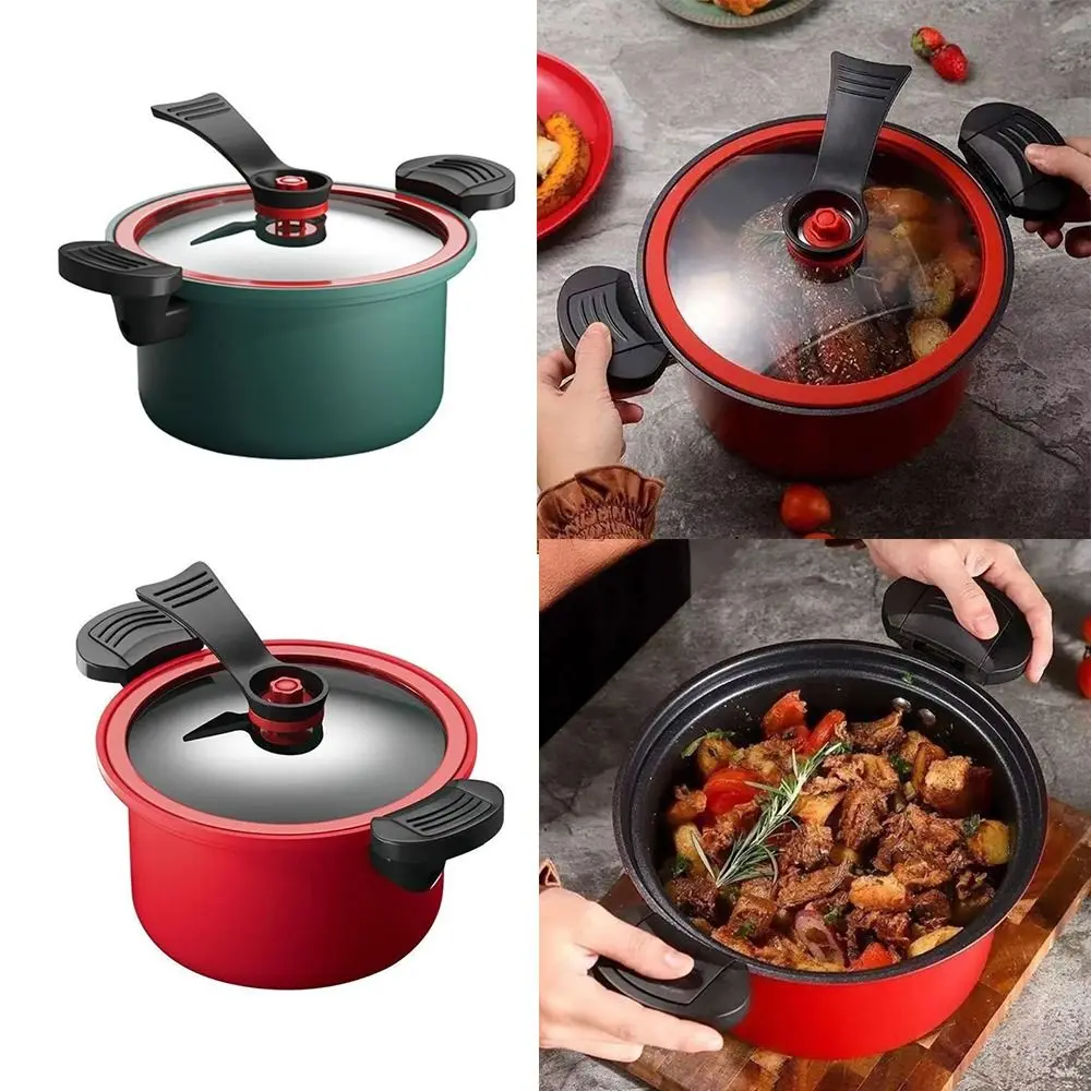 Multifunctional 3.5L Pressure Cooker Non-Stick Stew Pot Cooking Pots Micro Kitchenware Rice Cooker Induction Cooker Gas Stove