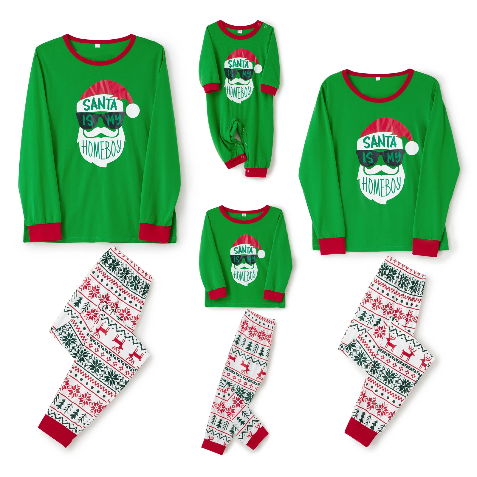 hirigin Family Christmas Pajamas Matching Sets Sleepwear Christmas Parent-Child Outfit Pjs for Christmas Holiday Xmas Party