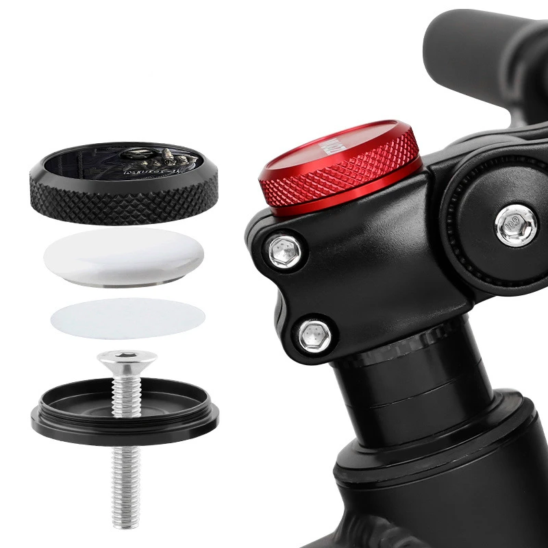 Stem Cap Bike Hidden Mount Holder For GPS Tracker Waterproof Anti‑Theft Bicycle Headset Top Cap Locator Storage Accessory