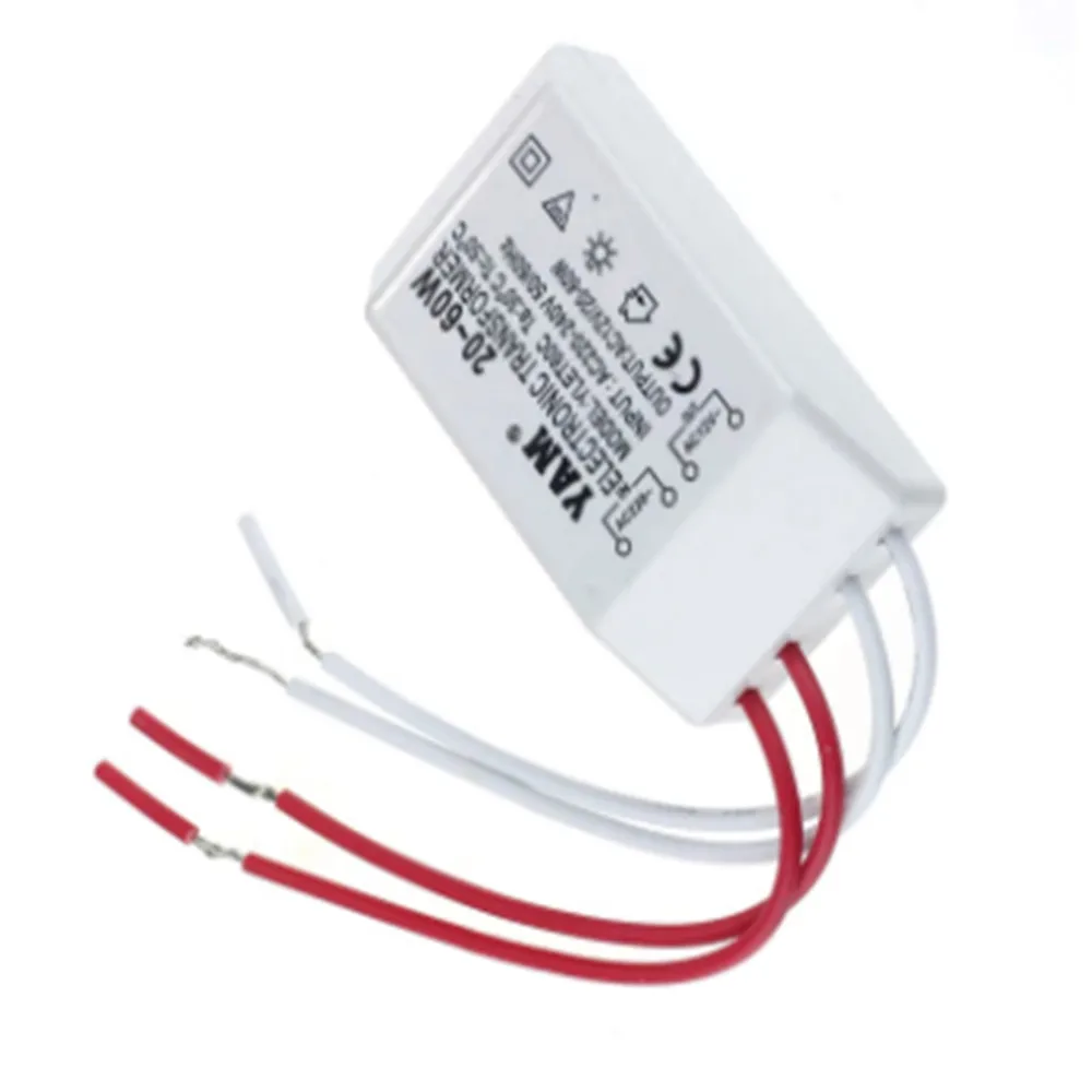 

220V to AC 12V Electronic Transformer Voltage Converter 20 TO 60W Halogen Light Driver Power Supply Transformer