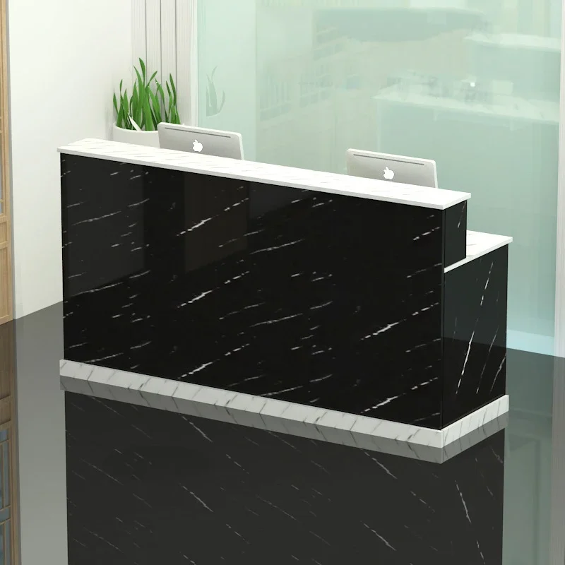 

White Front Reception Desk Podium Lectern Podium Stand Register Shop Counter Bar Pulpitos Kassentisch Salon Reception Desk