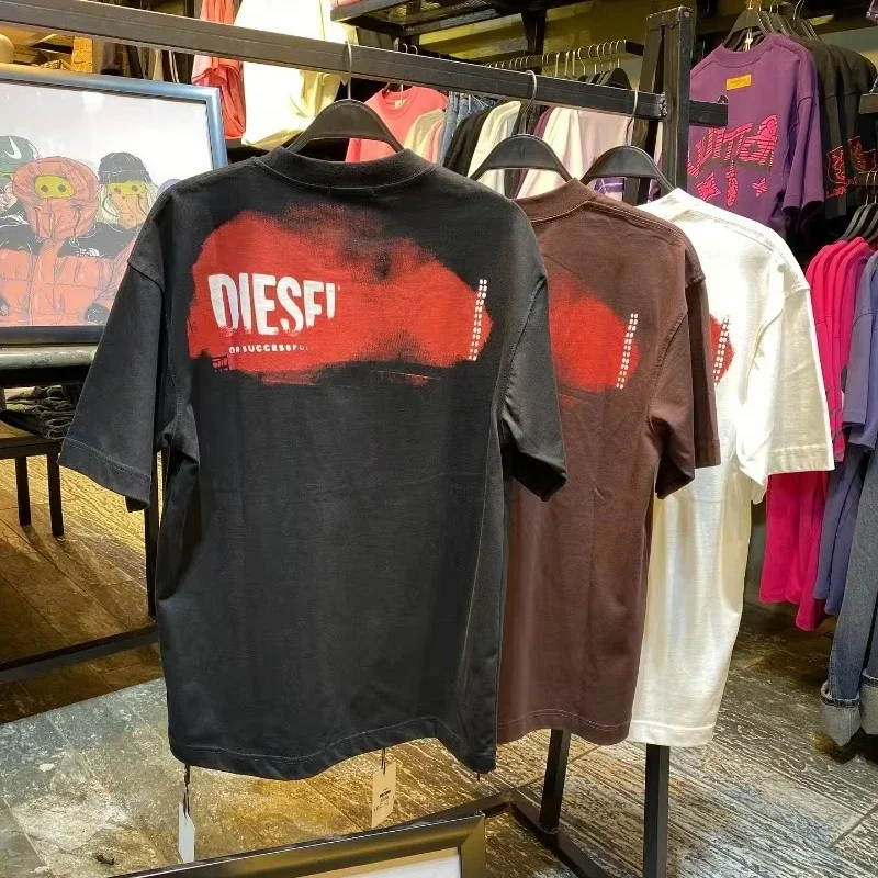 

Американская мода с буквенным принтом, свободная короткая футболка мужская Y2K Harajuku в стиле хип-хоп, готический повседневный клоун, хлопковая мода с коротким рукавом