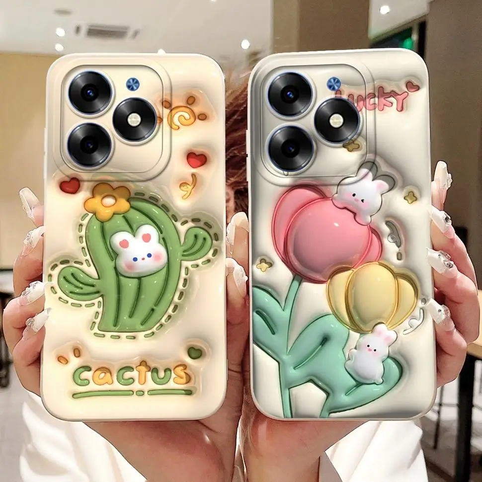 Floral Cartoon Case For Infinix Smart 8 Case X6525  X6525D Soft Slim Back Cover For Infinix Smart 8 Smart8 Pro 2023 Bumper Funda