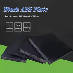 1Pcs Black ABS Plate Hard Plastic Plate Thickness 2mm 3mm 4mm 5mm 6mm 8mm 10mm-30mm DIY Model Production and Customization