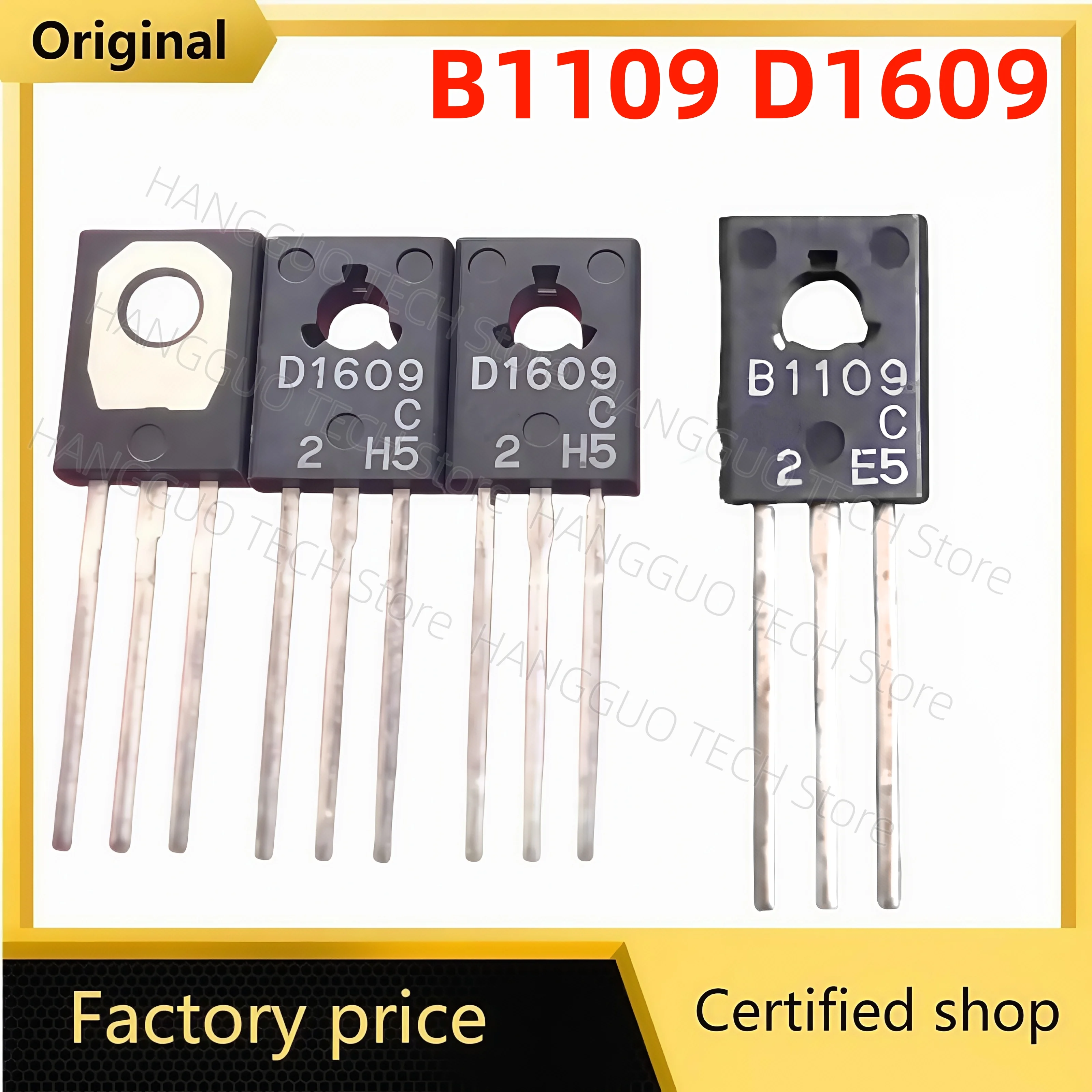 20PCS=10Pair Original and brand new  2SB1109 2SD1609 B1109 D1609 TO-126 Medium power triode