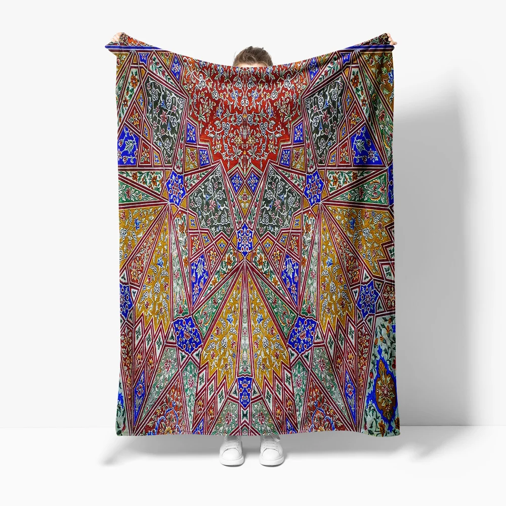 

Замысловатое лоскутное одеяло в марокканском стиле, геометрический дизайн, декоративное покрывало, наволочка