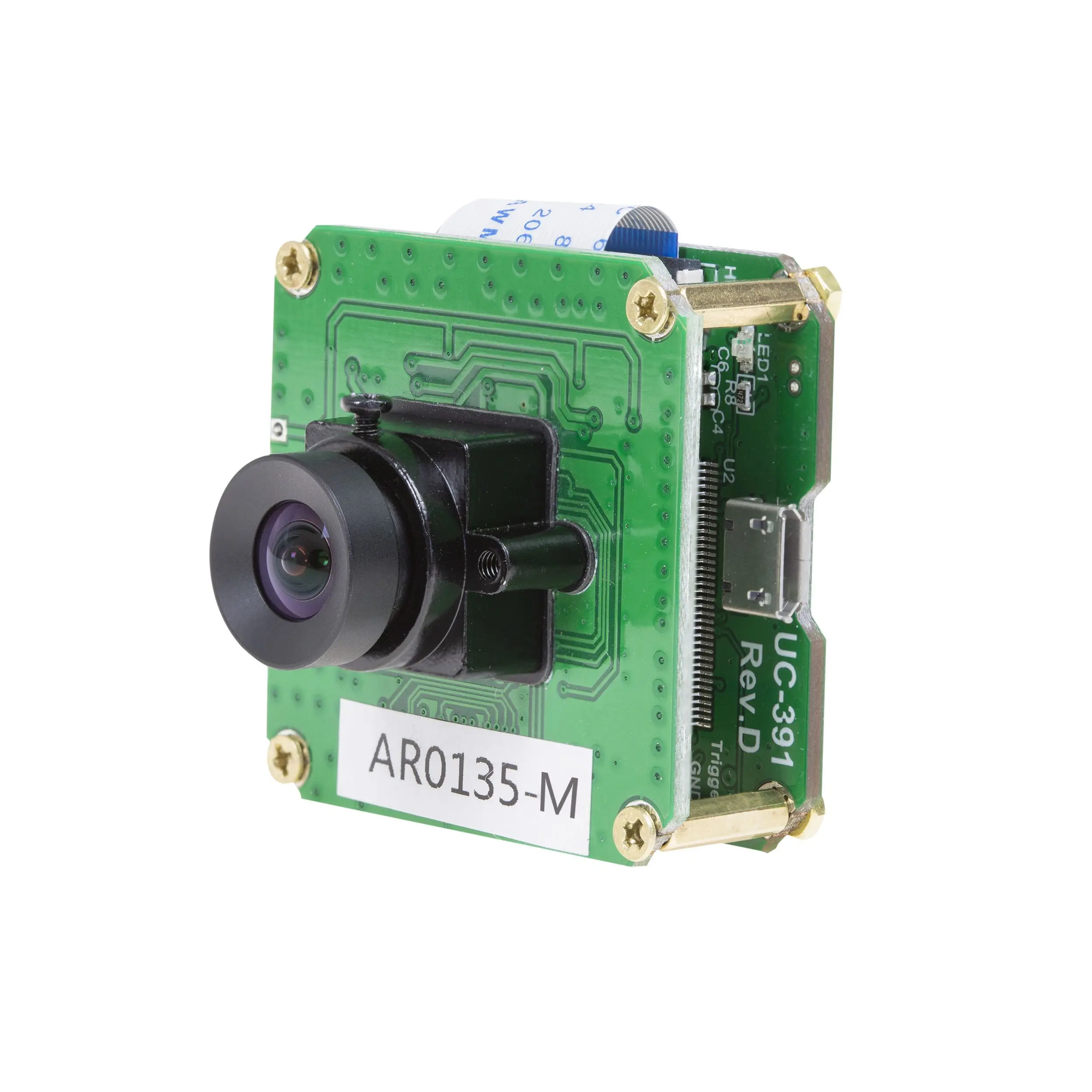 Arducam 1.2MP Global Shutter USB Camera Evaluation Kit - CMOS AR0135 1/3-Inch Monochrome Camera Module with USB2 Camera Shield