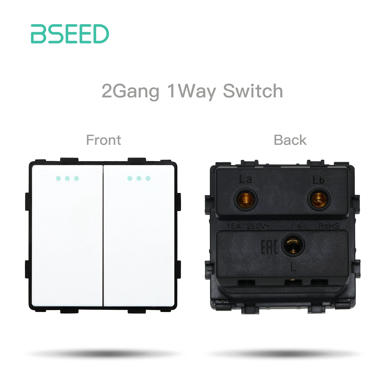 BSEED EU Standard Taste Schalter Teil HDMI USB TV Internet Typ-C Buchse Funktion Teile Mit Glas Rahmen DIY Heimwerker