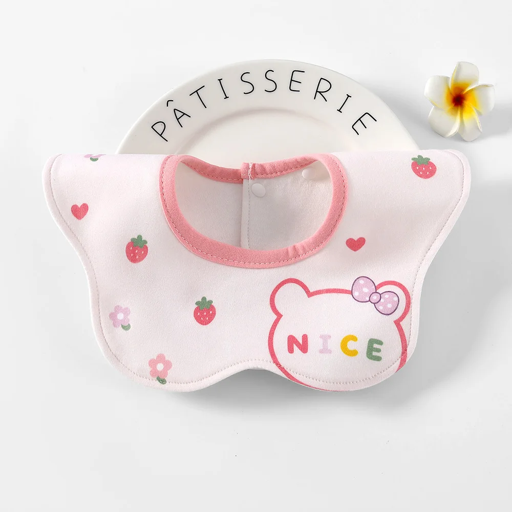 Waterproof Baby Bibs Round Neck Rotatable Newborn Infant Feeding Bib Saliva Towel Baby Boy Girl Teething Drooling Apron