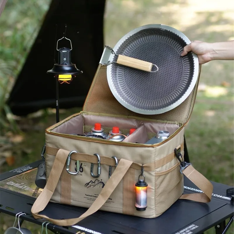 New Outdoor multifunctional camping tactical storage bag with table board portable hand-held camping equipment miscellaneous bag