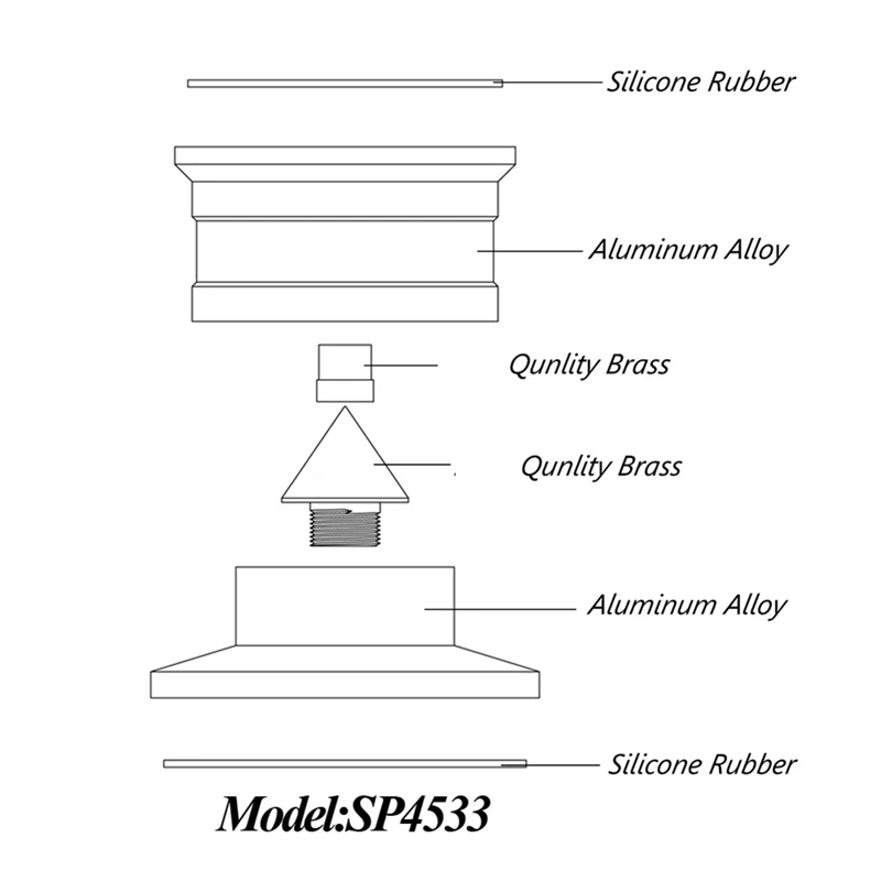 Speaker Isolation Spikes Speaker Base Pads With Non-Slip Base Pad Aluminium Anti-Vibration For Turntable Amplifier