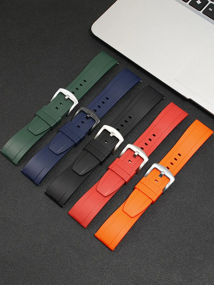 For Armani Darth Vader AR1981 2075 1970 60008 AR11242 Waterproof Silicone Strap Men