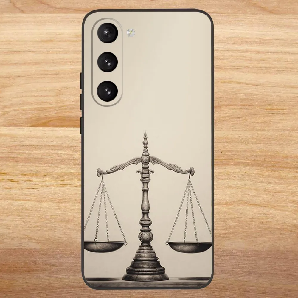 Law Judge Justice Lawyer Phone Case for SamsungS24,S23,S22,S21,S20 Ultra Pro S10,S30Plus,20 Ultra Black Cover image 3