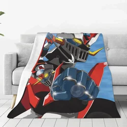 UFO Robot Grendizer Blanket Flannel Goldorak Actarus Mazinger Super Warm Throw Blanket for Outdoor Travel Bedroom Quilt