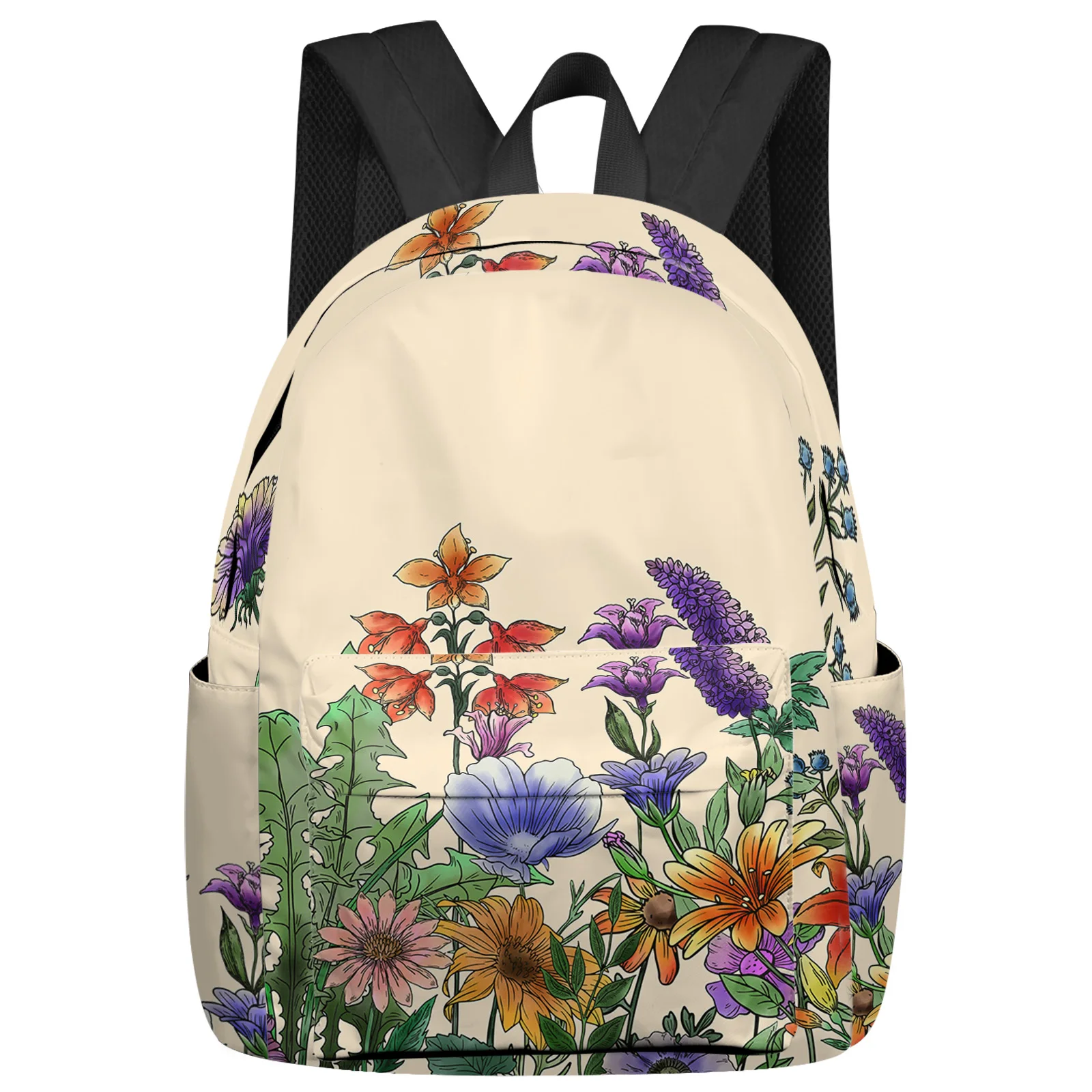 

Plant Flower Petunia Lavender Feminina Backpacks Teenagers Student School Bags Laptop Backpack Men Women Female Travel Mochila