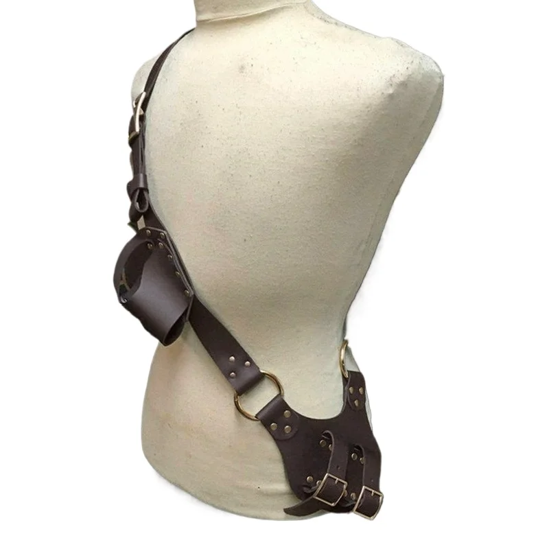 

Medieval Shoulder Strap Sword Rack Scabbard Frog Men's Leather Suit Equipment Knight Clothing Sword Ring Belt Holster Accessory
