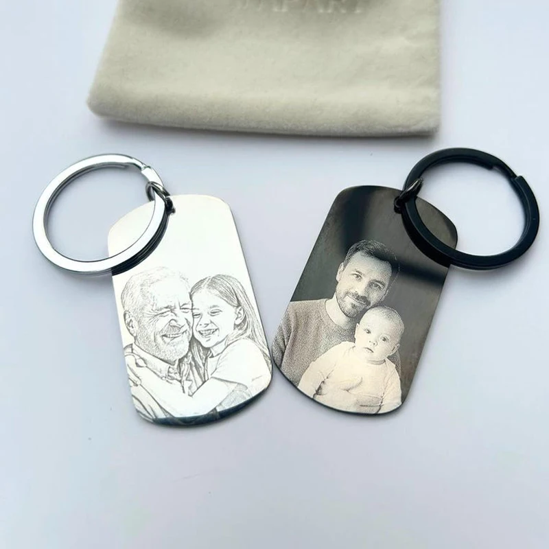 Custom Keychain Photo Text Personalised Photo Calendar Keyring Commemorative 