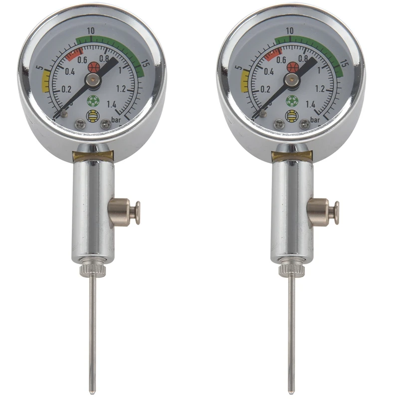 2X Ball Pressure Gauge Ball Pressure Measuring Tool Basketball Football Volleyball Barometer