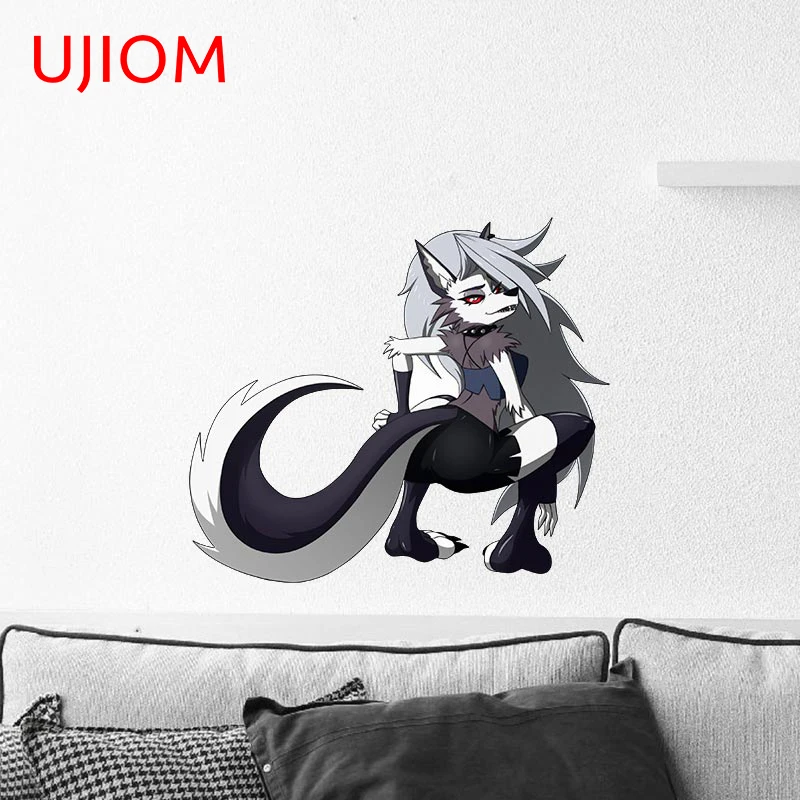 UJIOM Helluva Boss Loona Furry Temptation Wall Stickers Bedroom Sexy Cartoon Decals Waterproof Living Room Luggage Decoration