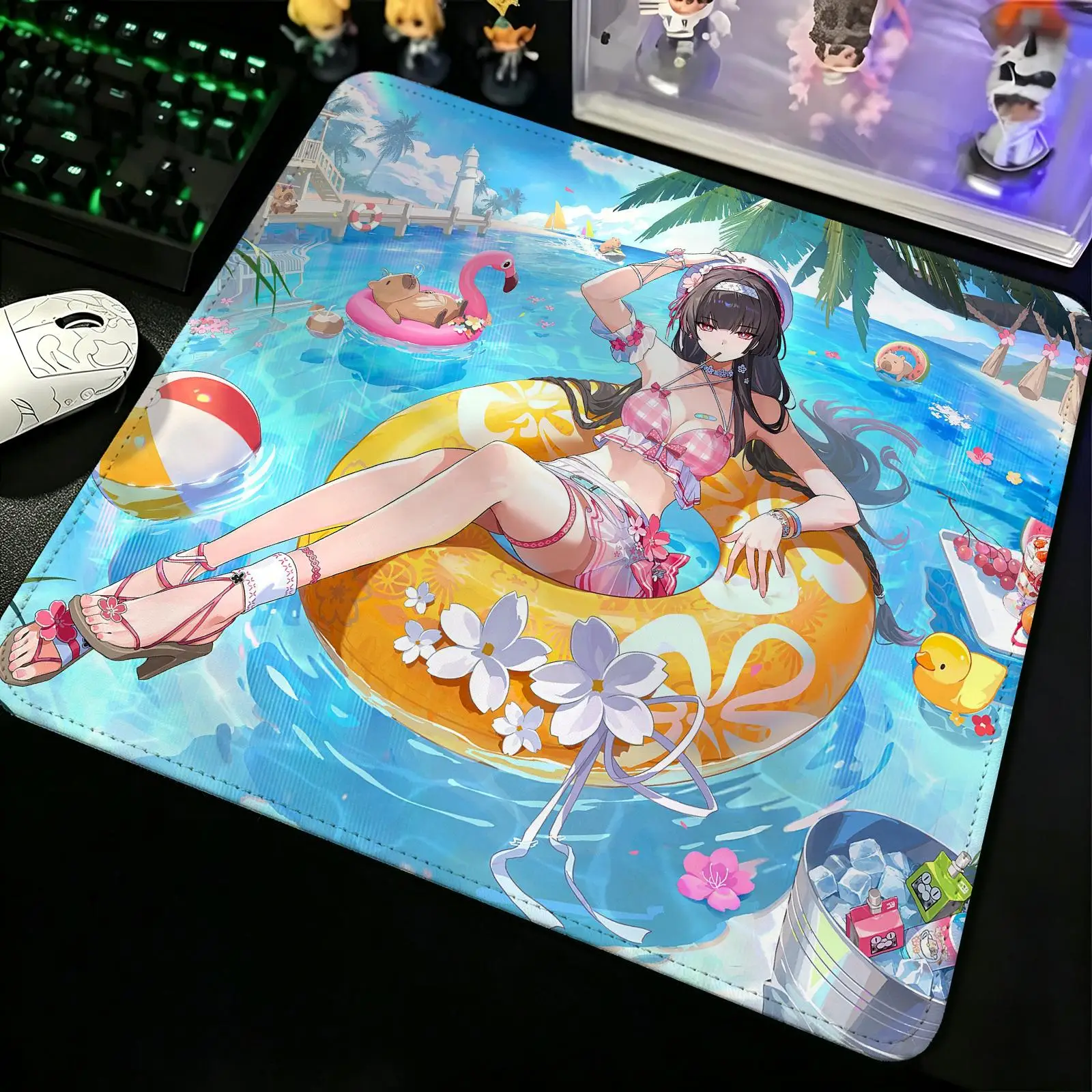 Mouse Pads Compact Gaming Mat Reinforced Stitched Border,Wuthering Waves Chisa  S/M/L Portable Laptop Desk Pad Office & E‑sports