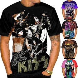Summer fashion trend personalized men's hip-hop 3D printed color casual and comfortable short sleeved T-shirt