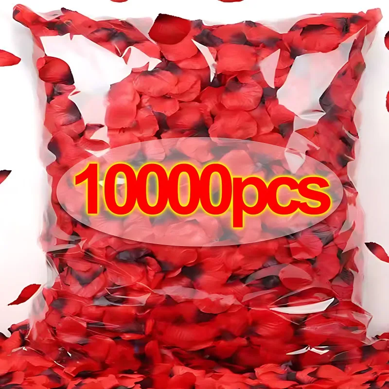 Viele Künstliche Rosenblätter Rote Rosenblütenblätter Blumensimulation Seidenblütenblätter für Valentinstag Hochzeit Party Weihnachtsdekoration