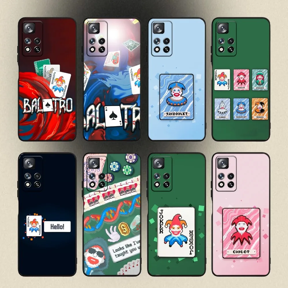 

Game B-BalatroS Card Phone Case For Samsung Galaxy A20,A21s,A22,A31,A32,A52,A53,A72,73,A80,A91 Soft Black Cover