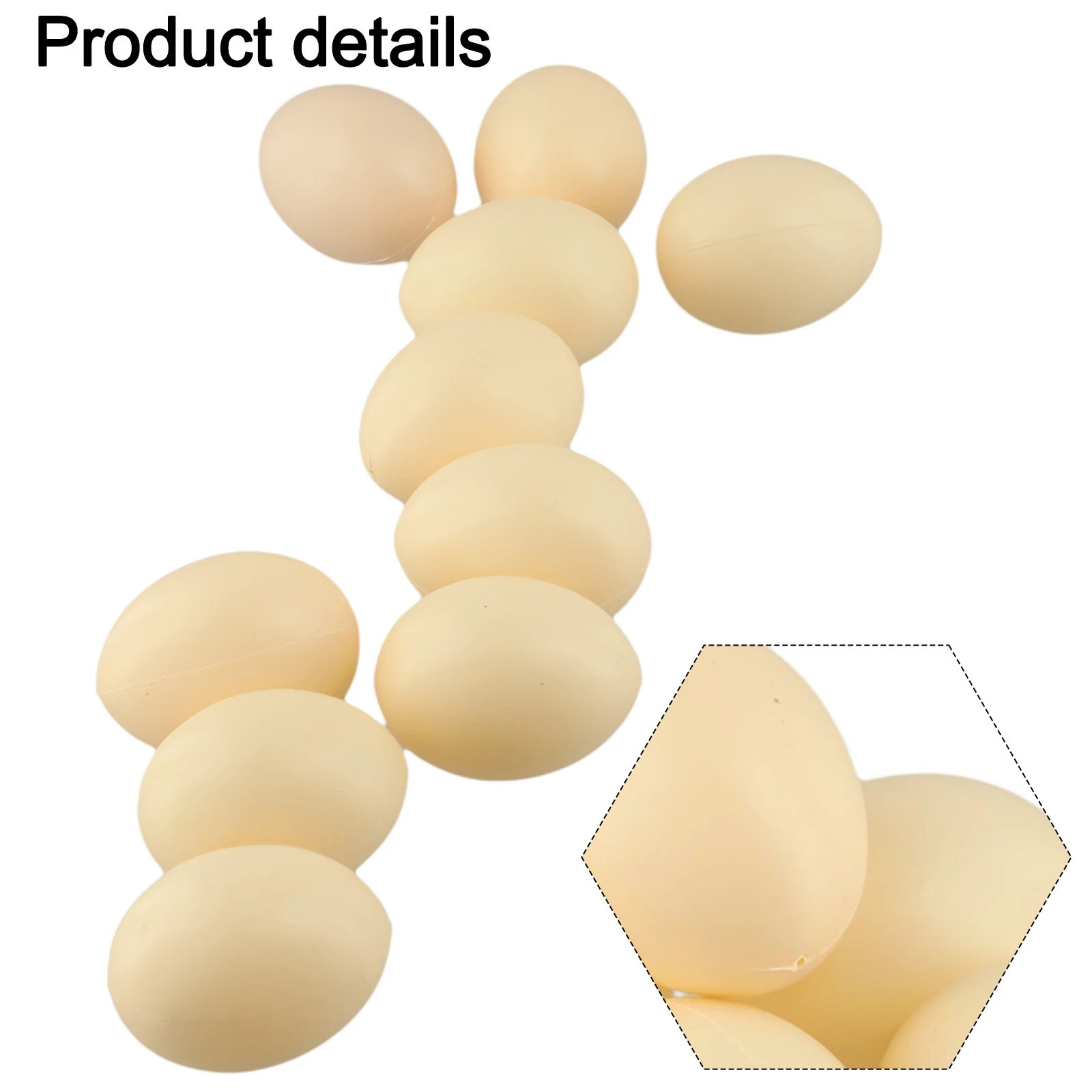 DIY Easter Projects 5.5 4.5cm Faux Chicken Eggs Hen Nest Eggs Smooth Edges Store Displays Lightweight And Portable