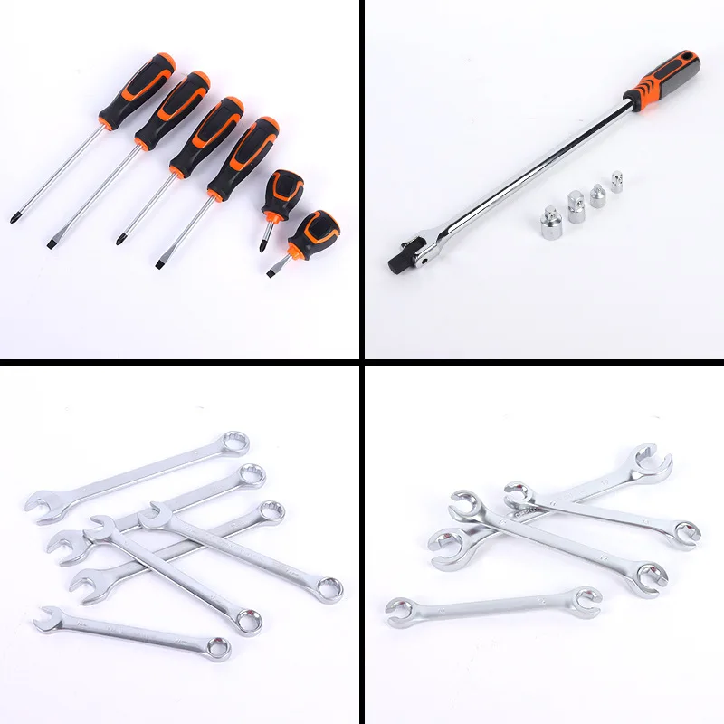 Combination Tool Kit 150 Piece  Drive Flexible Head Rotator Ratchet Handle Wrench Set Spanner OEM for Automotive Repair