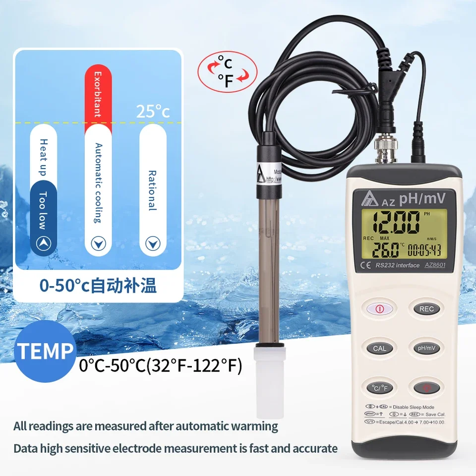 High Precision Waterproof PH/ORP/MV/TEMP Water Quality Tester OEM/ODM Supported Aquarium Aquaculture Monitor