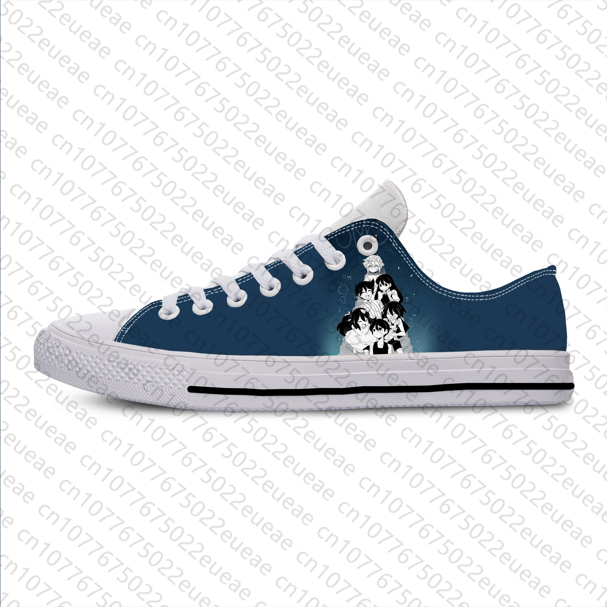 Zapatos de tela informales para hombre y mujer, zapatillas ligeras y transpirables con estampado 3D de cómic, Manga Omori, Anime