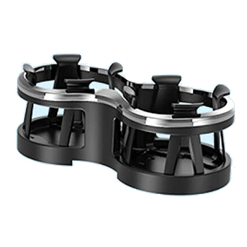 

Multifunctional Double Car Water Cup Holder With Adjustable Mounting Base Universal Automobile Cup Holder Stand For Auto