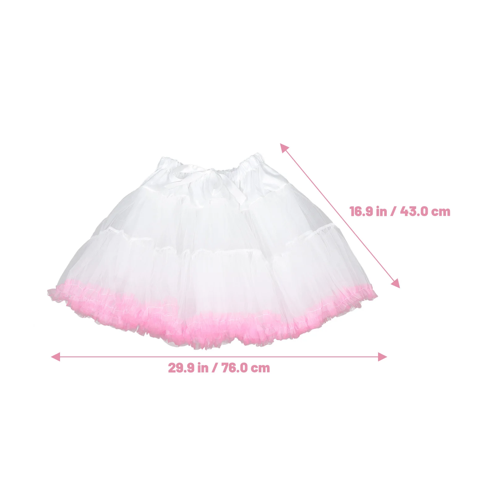 

Pink Petticoat 45cm Mesh Skirt Girls Cosplay Photo Shoot Stage Performance Comfortable Tulle Dresses Kawaii Skirts
