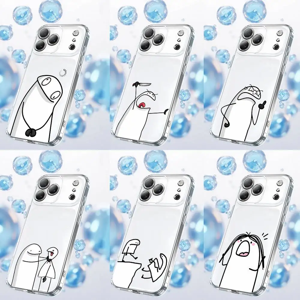 

Cute Celular Flork Funny Phone Case For iPhone 17,16,15,14,13,12,11 Plus,Pro,Max,Plus,E,SE4,Air,Mini Transparent