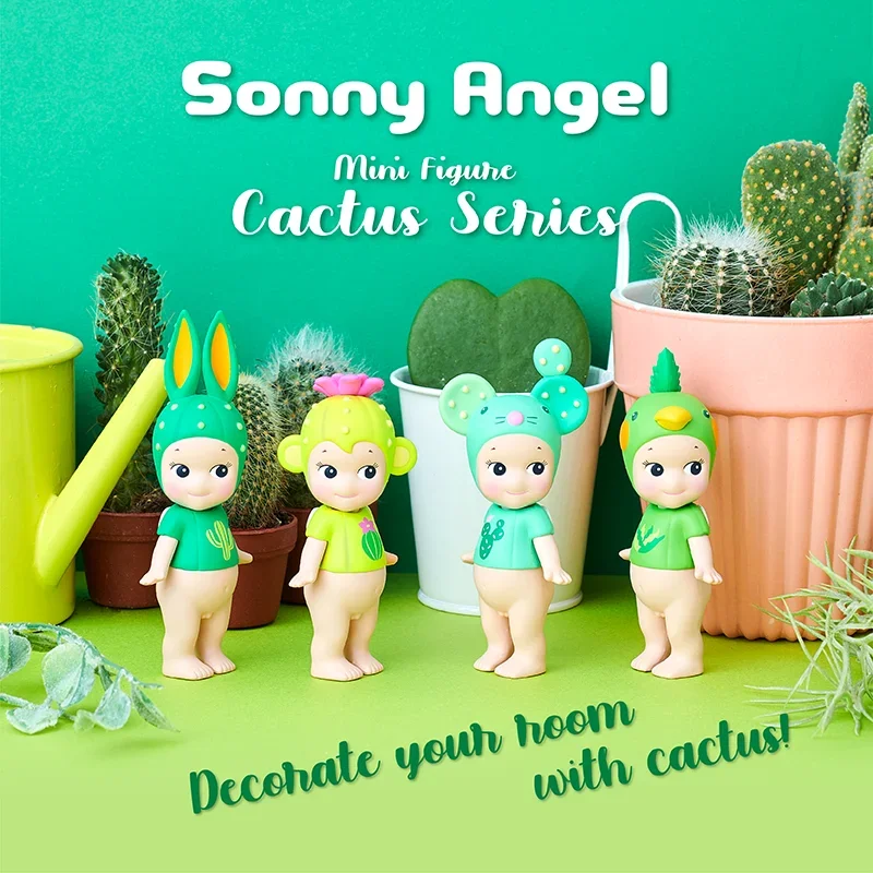 

Spot Genuine Sonny Angel Cactus Limited Series Rabbit Monkey Mouse Green Heterochromatic Doll Girls Christmas Day Gift