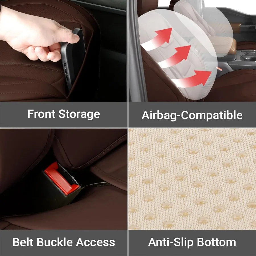 أغطية مقاعد السيارة المخصصة متوافقة مع أفالون لكزس IS 500 جلد ممتاز غير قابل للانزلاق رغوة الذاكرة مقاوم للماء حامي داخلي Fu