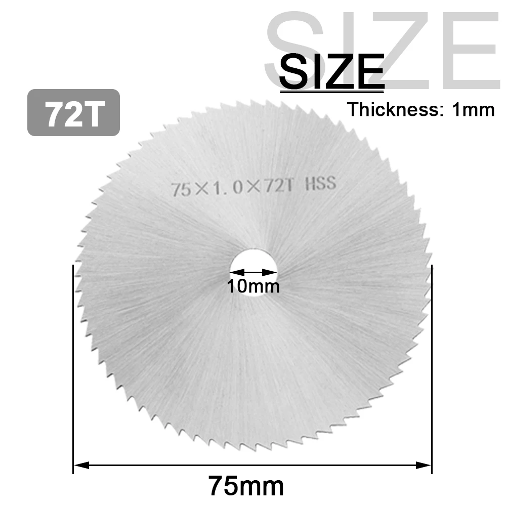 SI FANG Angle Grinder 3 Inch HSS Saw Blade 72Teeth Circular Cutting Disc Multifunction Power Tool Accessories 75x1.0x10mm