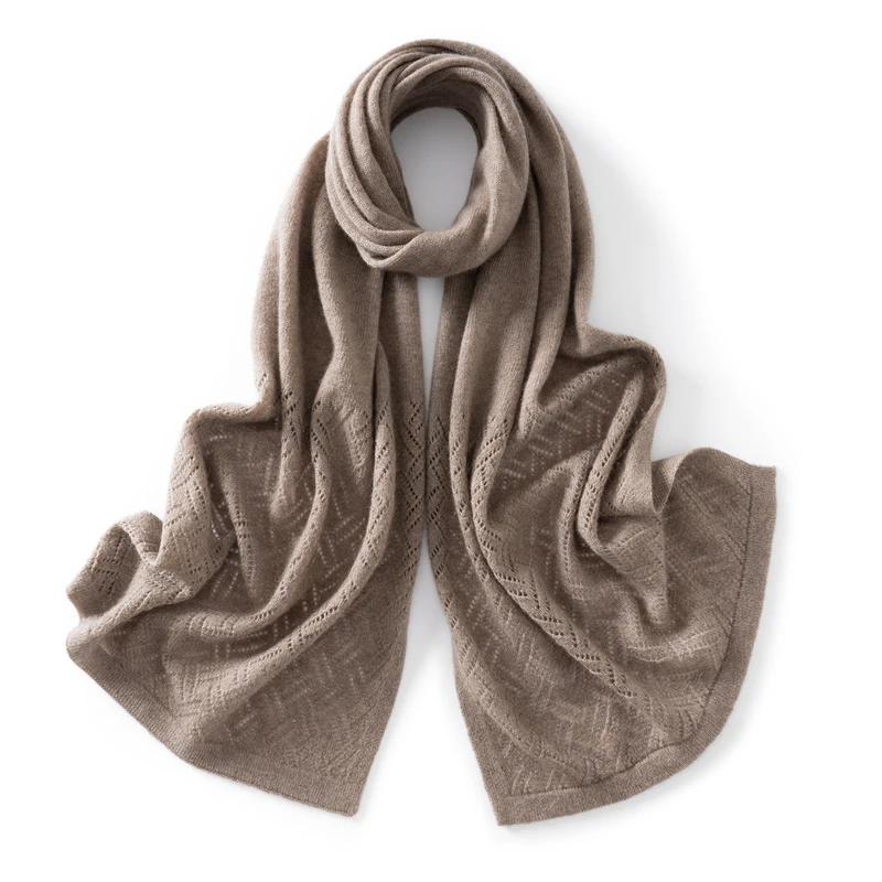 

Soft and Cozy Cashmere Scarf for Women 100% Pure Cashmere Autumn Winter Hollow Shawl Dual-use Long Warm Outerwear Neck Warmer