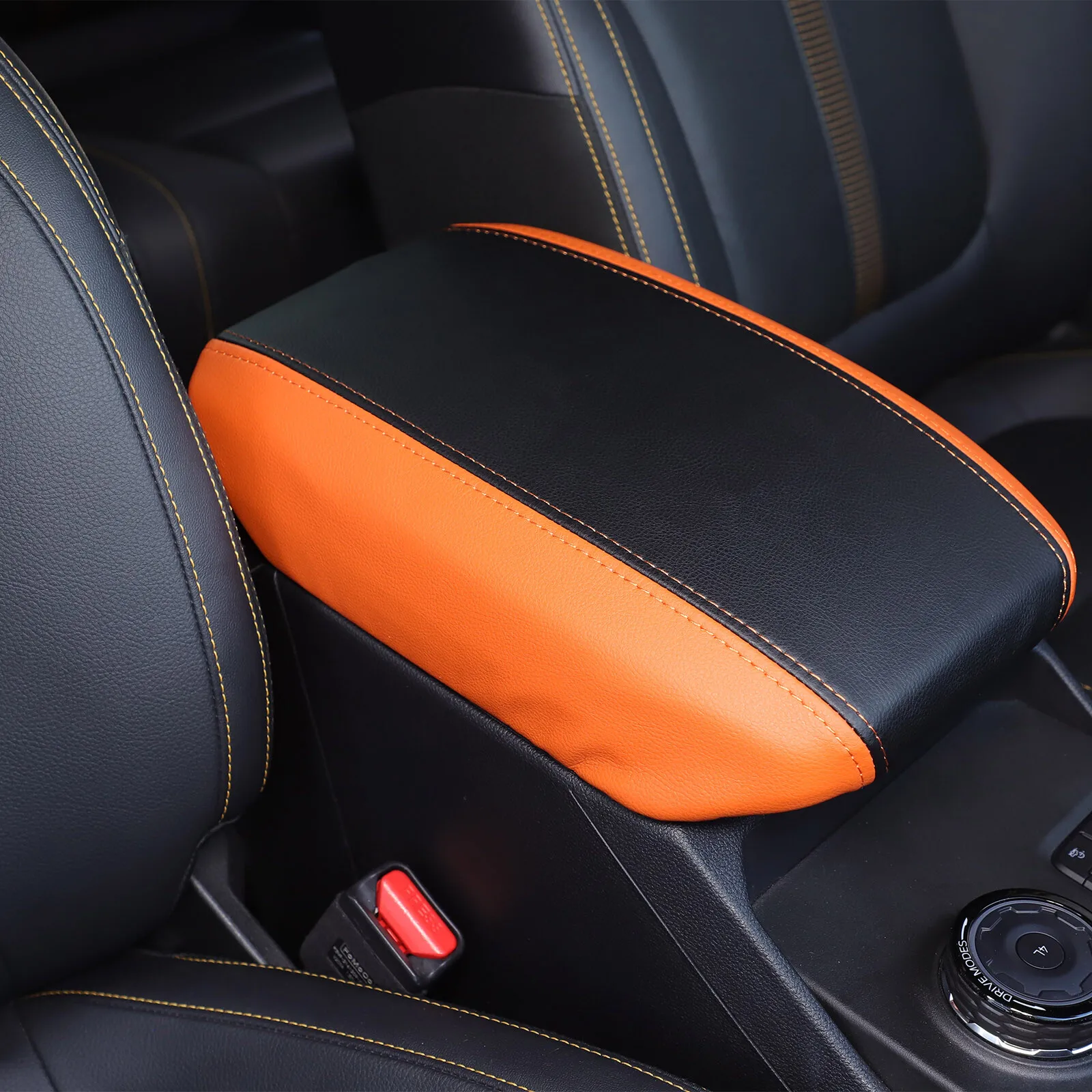 

Center Console Armrest Box Cover for Ford Ranger 2023 2024 2025 2026 PU Leather Console Handrest Cover Armrest Accessories