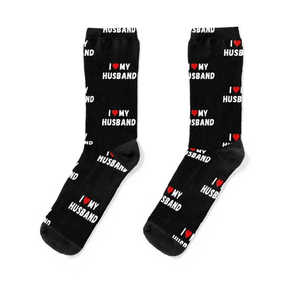 

I love my husband - I heart my husband Socks retro anti slip football Mens Socks Women's