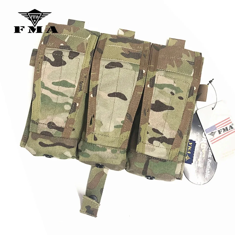 FMA M4 5.56 Triad Magazine Pouch MC Airsoft Tactical Mag Pouch for Tactical Vest AVS JPC Vest Molle Front Panel
