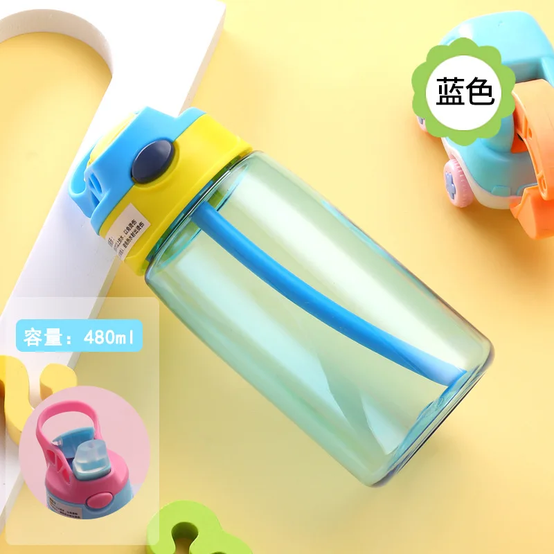 My Bottle For Water 500ML Kids Baby Cute Straw Water Bottles Infant Newborn Children Drinking BPA Free Drink Cup With Straw lid