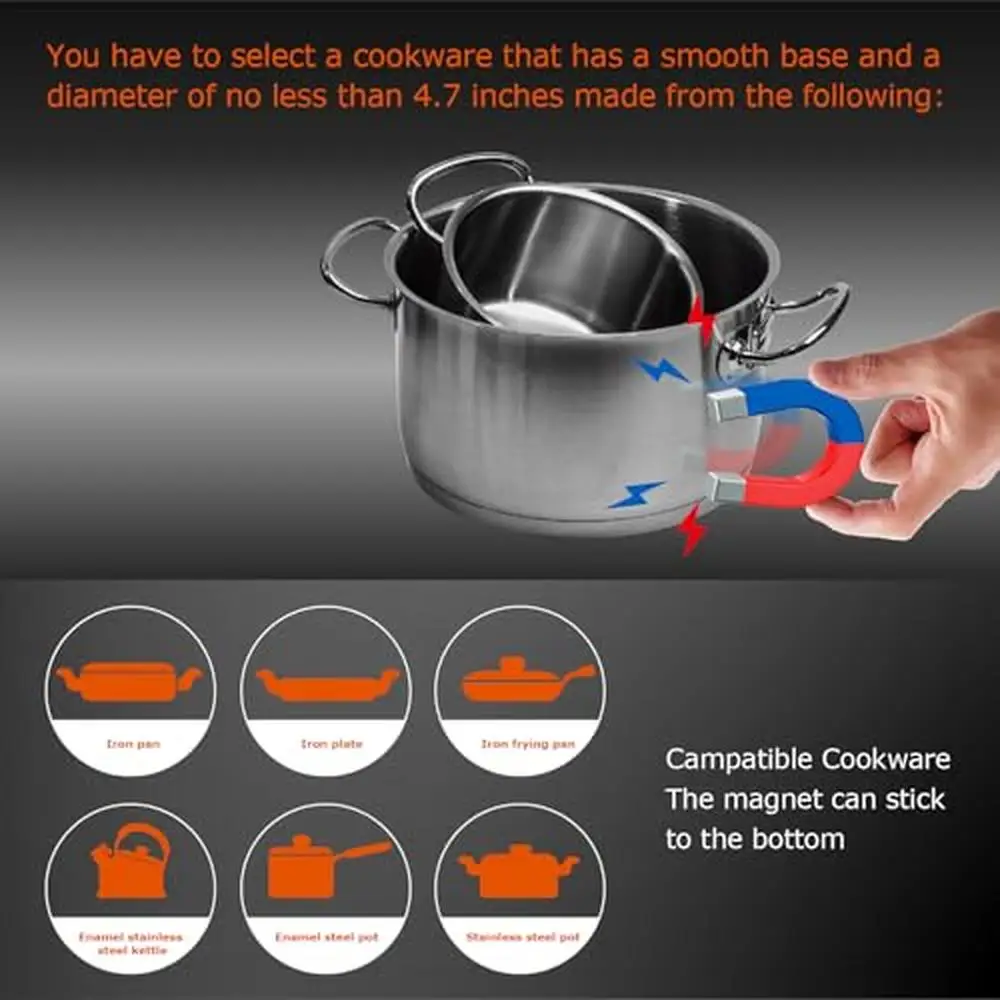 Electric Induction Cooktop 24 Inch 4 Burners Glass Top Bridge-SYNC Timer Safety Lock Child Lock