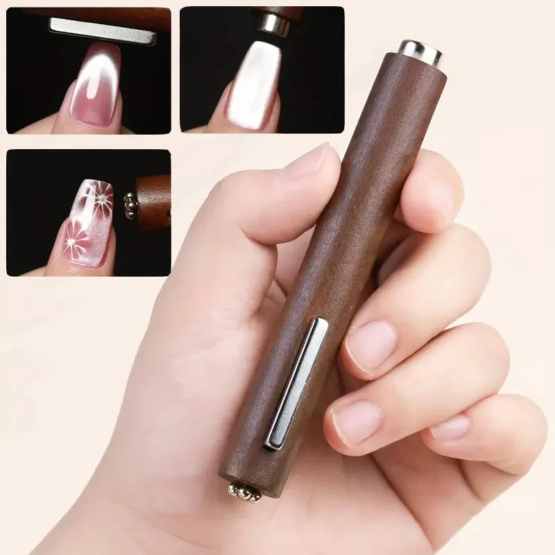 3 IN 1 Multi-function Cat Eye Magnet Nail Cigar Shape Nail Magnet Strong Thick Magnetic Stick Large Cylindrical Magnetic Tools