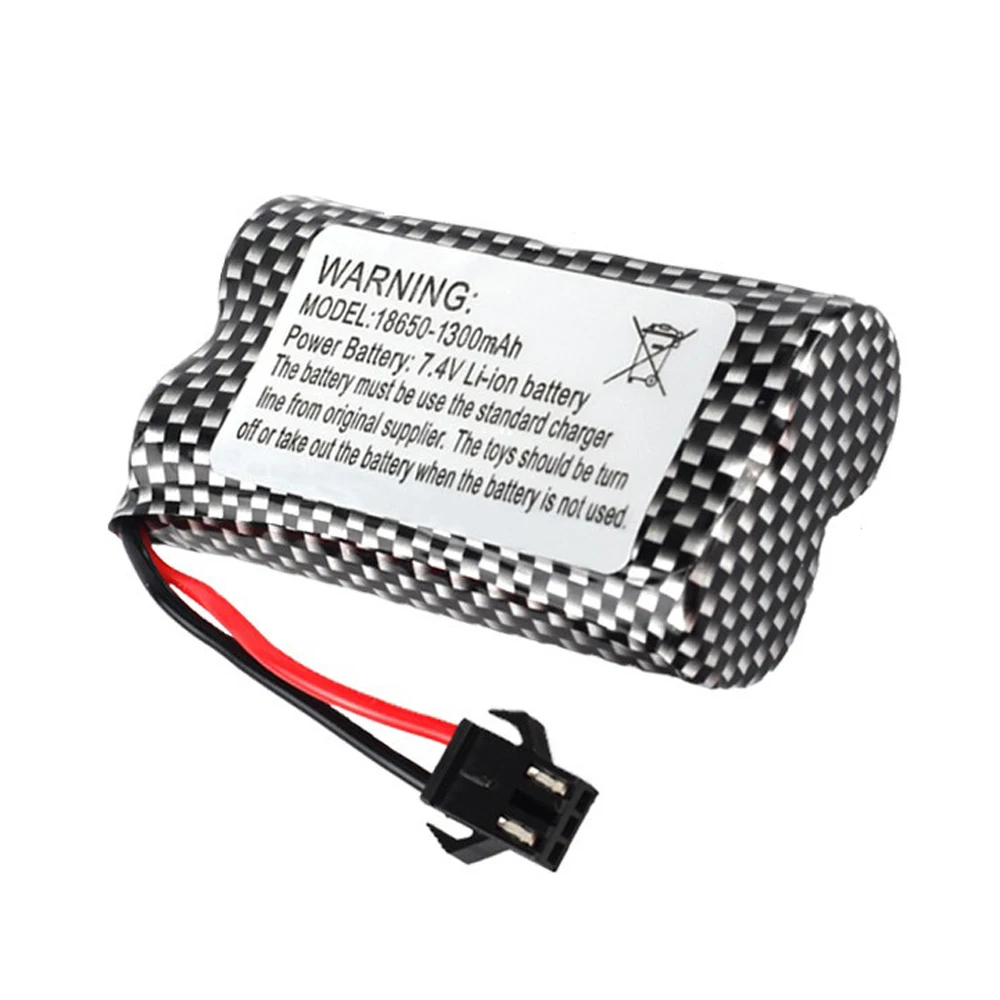 7.4 V 1300mAh 2S li-ion batteria SM-3P per orologio Gesture Sensing Twisted RC stunt car RC auto camion barche giocattoli parti 7.4 V batteria